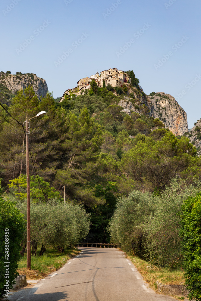 The beautiful hilltop village of Peillon in the Alpes-Maritime department of southeastern France