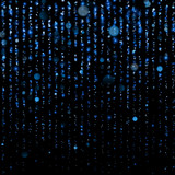 Blue tinsel threads lines of particles with shimmering light blurs. Glitter , curtain backdrop of sparkling sequins. EPS 10