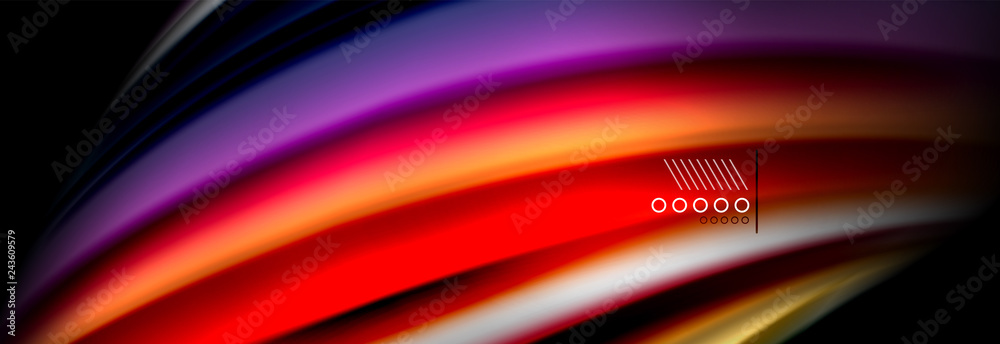 Rainbow color fluid wave lines flow poster. Wave Liquid shapes design Rainbow color fluid wave lines flow poster. Wave Liquid shapes design
