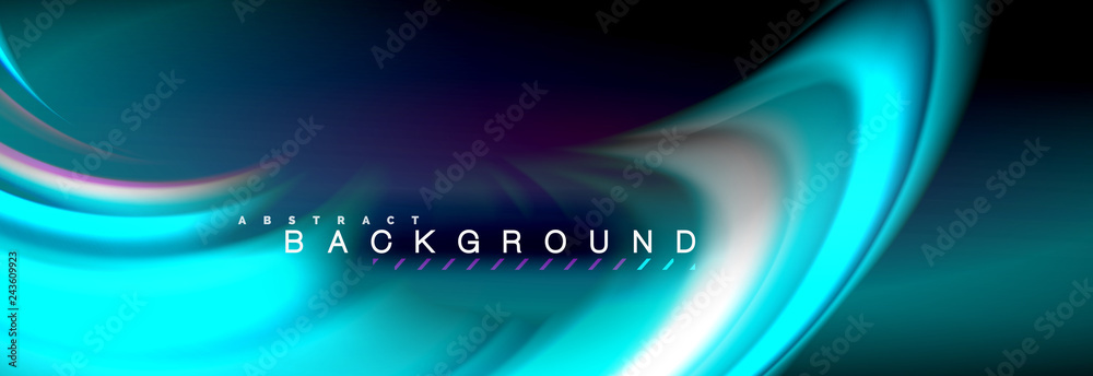Blurred fluid colors background, abstract waves lines, mixing colours with light effects on light backdrop. Vector artistic illustration for presentation, app wallpaper, banner or posters