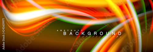 Blurred fluid colors background, abstract waves lines, mixing colours with light effects on light backdrop. Vector artistic illustration for presentation, app wallpaper, banner or posters