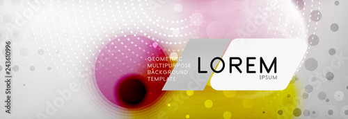 Background abstract - blurred dotted color circle shape, techno bubbles