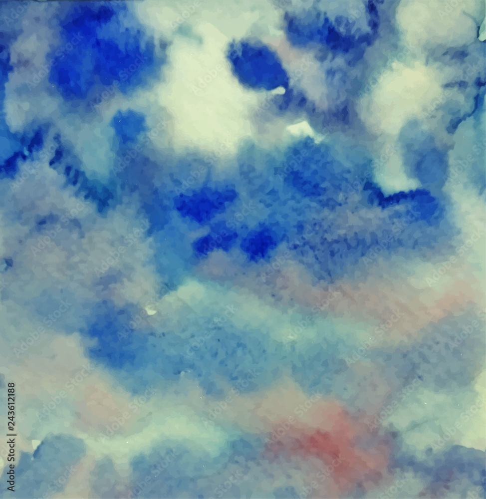 watercolor vector sky clouds
