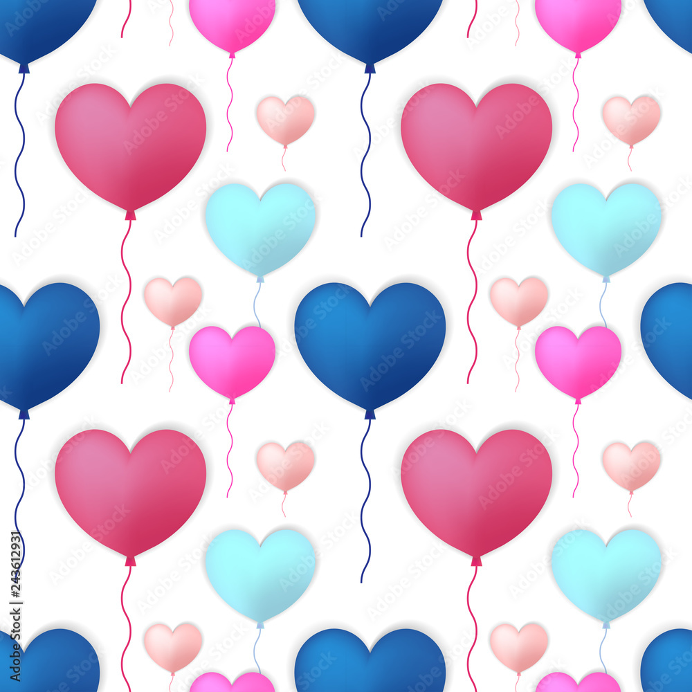 hearts seamless pattern