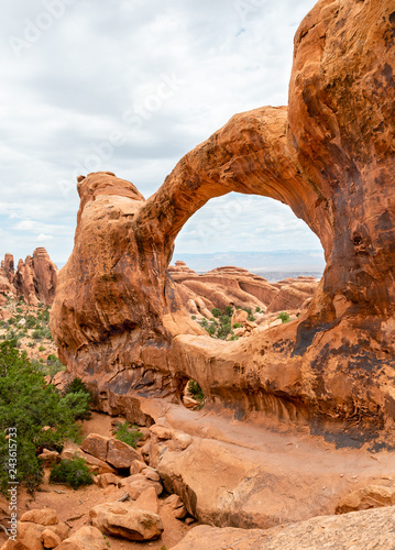 Double-O Arch in Devils Garden Trail in Arches National Park, Utah photo