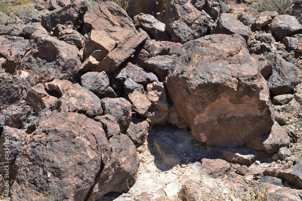 Pile of stones and boulders as texture and background Pile of stones and boulders as texture and background