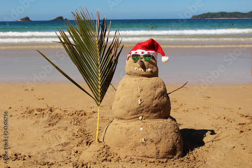 Photos Exotic Christmas Sandman in Nacpan Beach, island of Palawan, Philippines
