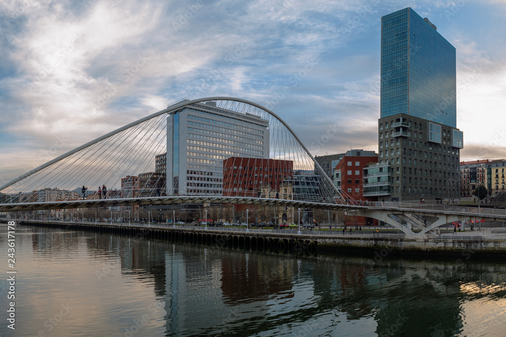 Panorama of the Bridge in Bilbao