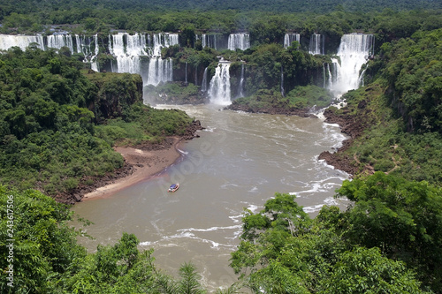 View of a section of the Iguazu Falls  from the Brazil side