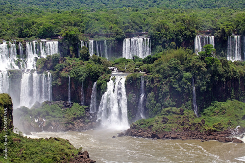 View of a section of the Iguazu Falls  from the Brazil side