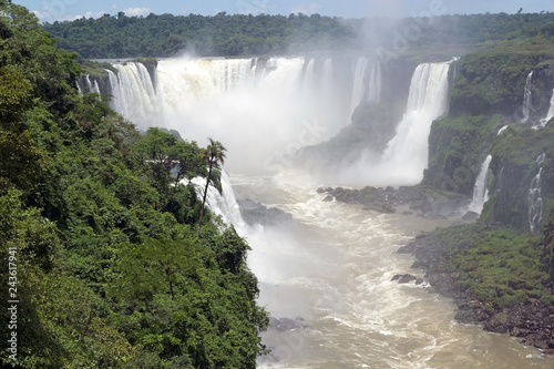 View of a section of the Iguazu Falls  from the Brazil side