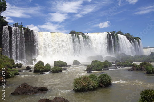 View of a section of the Iguazu Falls, from the Brazil side