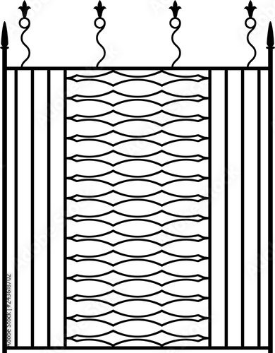 Wrought Iron Gate, Ornamental Design