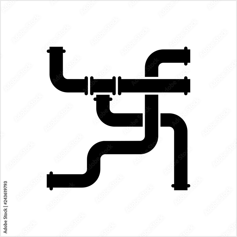 Pipe Icon, Pipe Fitting Icon, Water, Gas, Oil Pipeline, Plumbing Work Pipe Icon, Pipe Fitting Icon, Water, Gas, Oil Pipeline, Plumbing Work