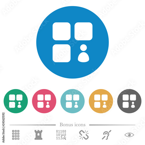 Component owner flat round icons photo