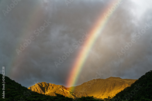 Double rainbow, St James Walkway, New Zealand.