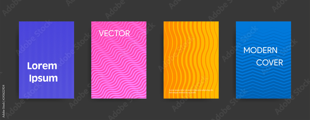 Modern abstract cover design on dark background. Vector illustration suitable for flyers, brochures, banners.