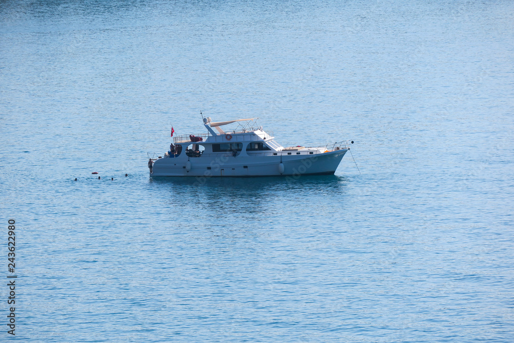 Fototapeta premium Motor boat in the sea