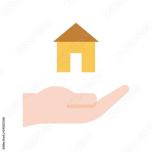 Home insurance vector, insurance related flat style icon