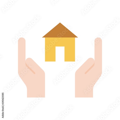 Home insurance vector  insurance related flat style icon