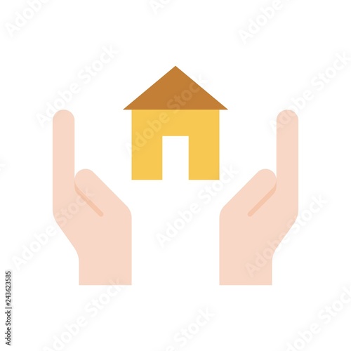 Home insurance vector, insurance related flat style icon