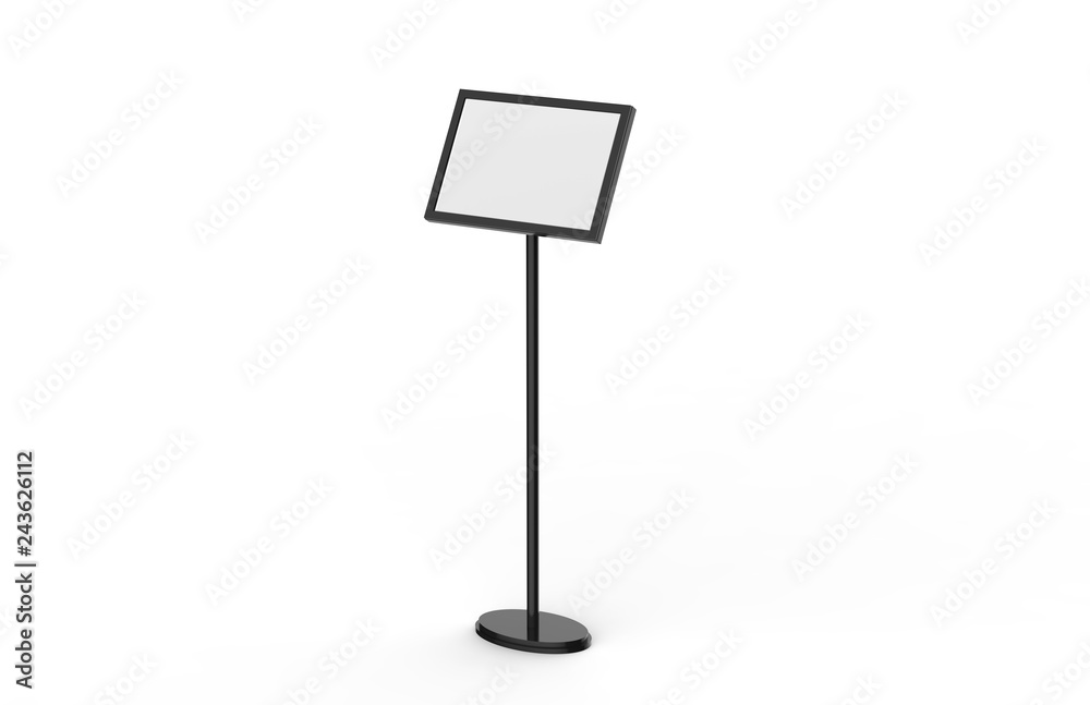 A3 Poster Stand Floor Display, Stands Snap Frame, Poster Board, Menu Holder, Advertisement Sign Stand On White Background, 3D Illustration A3 Poster Stand Floor Display, Stands Snap Frame, Poster Board, Menu Holder, Advertisement Sign Stand On White Background, 3D Illustration