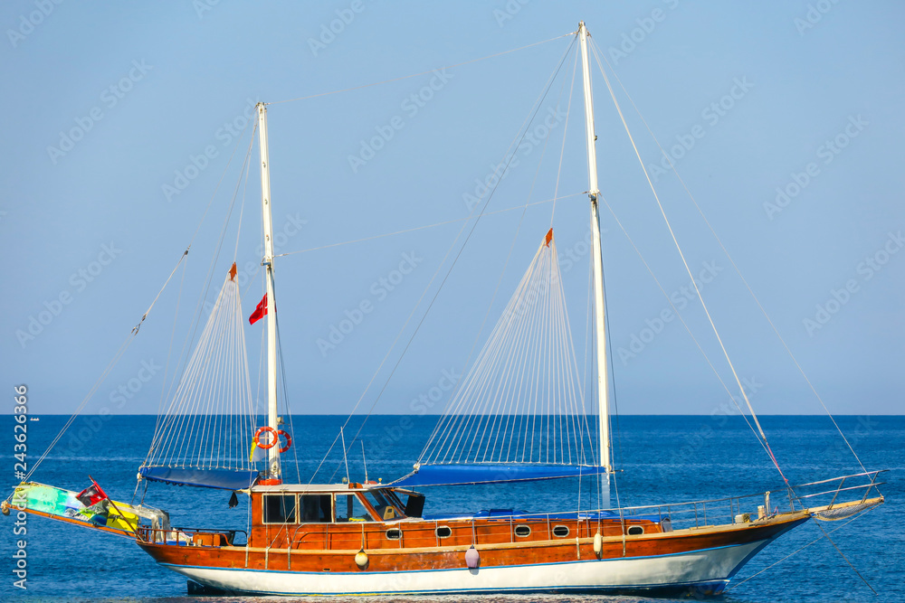 Motor boat in the sea Motor boat in the sea
