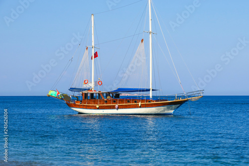 Motor boat in the sea