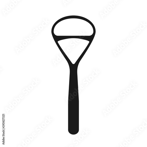 Tongue cleaner silhouette icon. Clipart image isolated on white background