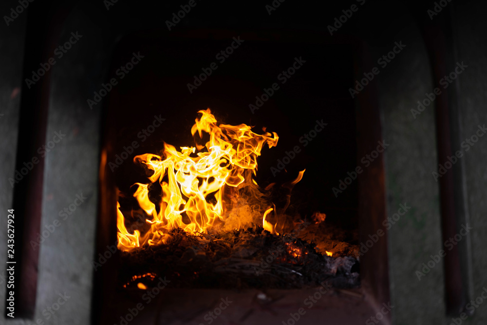 Obraz premium Flame In the oven