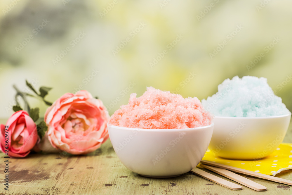 Homemade rainbow shaved ice Homemade rainbow shaved ice