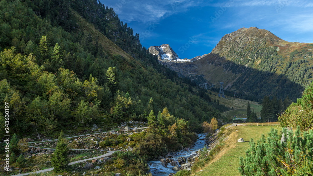 Sunrise in the Alps timelapse with impressive light and clouds. Tyrol, Austria.