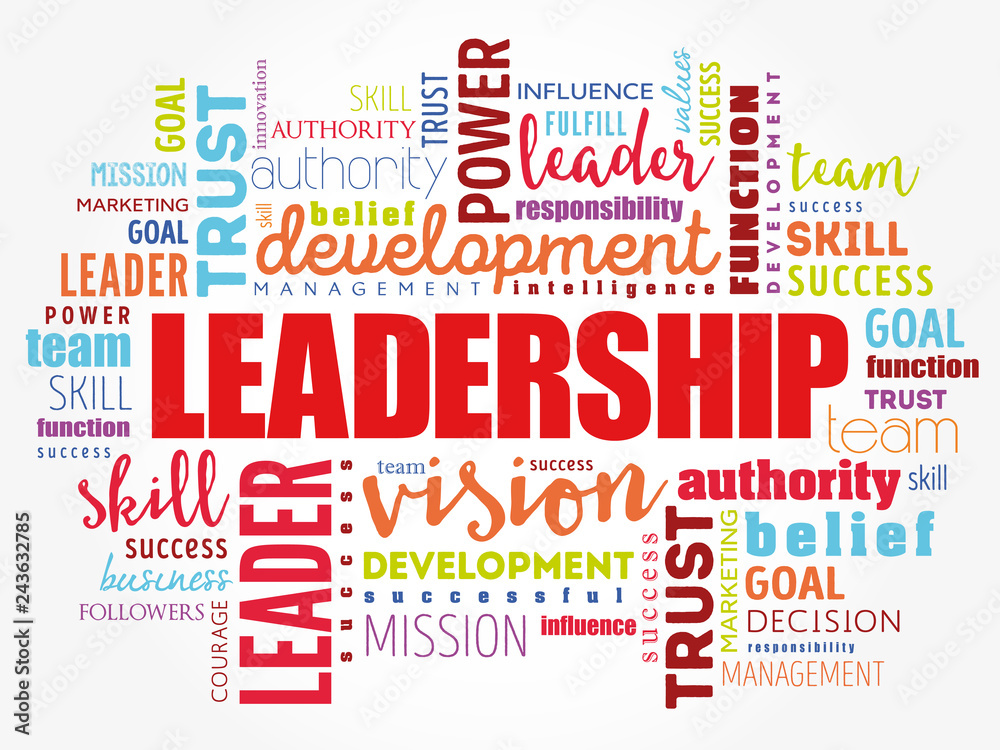 LEADERSHIP word cloud collage, business concept background LEADERSHIP word cloud collage, business concept background