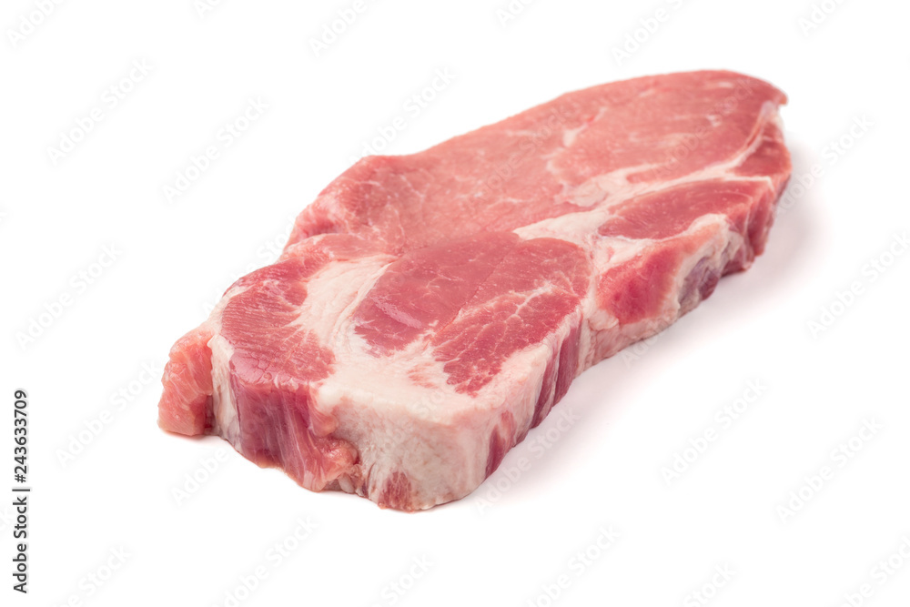 Fresh raw beef steak isolated on white background Fresh raw beef steak isolated on white background
