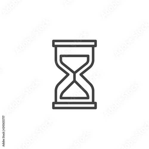 Hourglass line icon. linear style sign for mobile concept and web design. Sand clock outline vector icon. Time symbol, logo illustration. Pixel perfect vector graphics