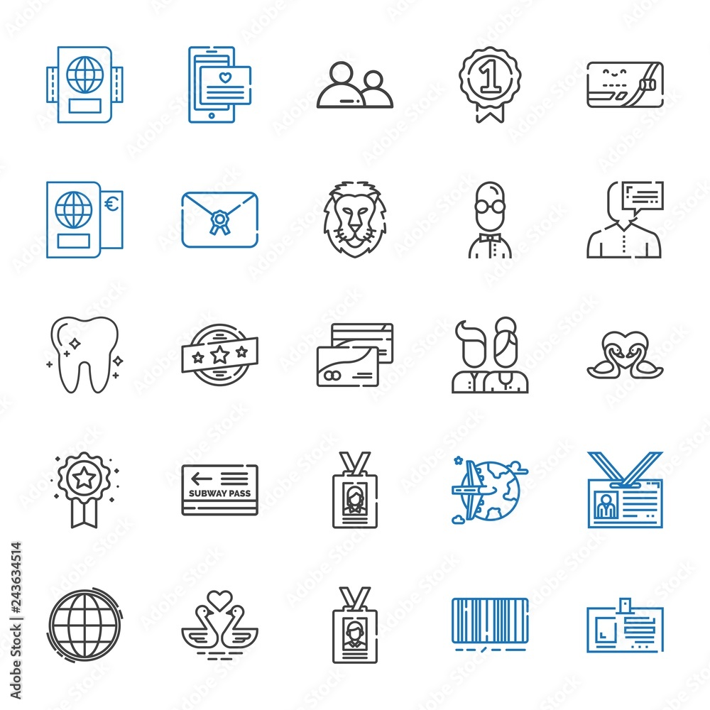 identity icons set identity icons set