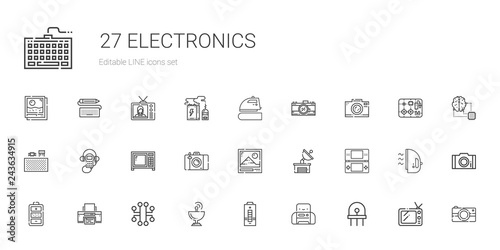electronics icons set