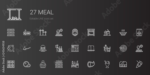 meal icons set