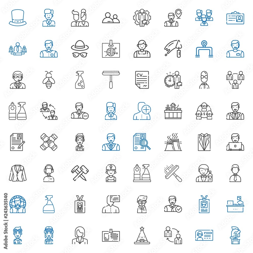 worker icons set worker icons set