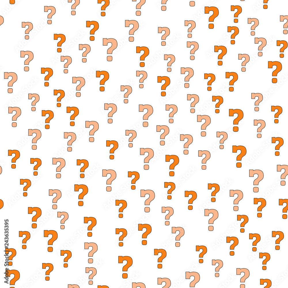 Question mark education, school concept. Seamless vector EPS 10 pattern. Flat style