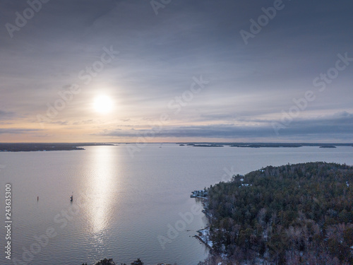 Aerial winter photos from Ruissalo Kuuvannokka. Photographed in January 2019.