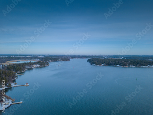 Aerial winter photos from Ruissalo Kuuvannokka. Photographed in January 2019.
