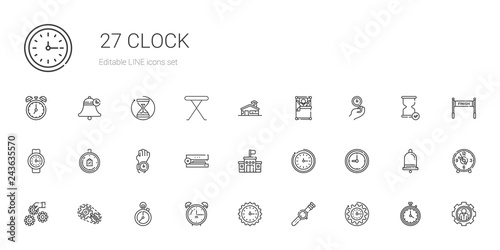 clock icons set