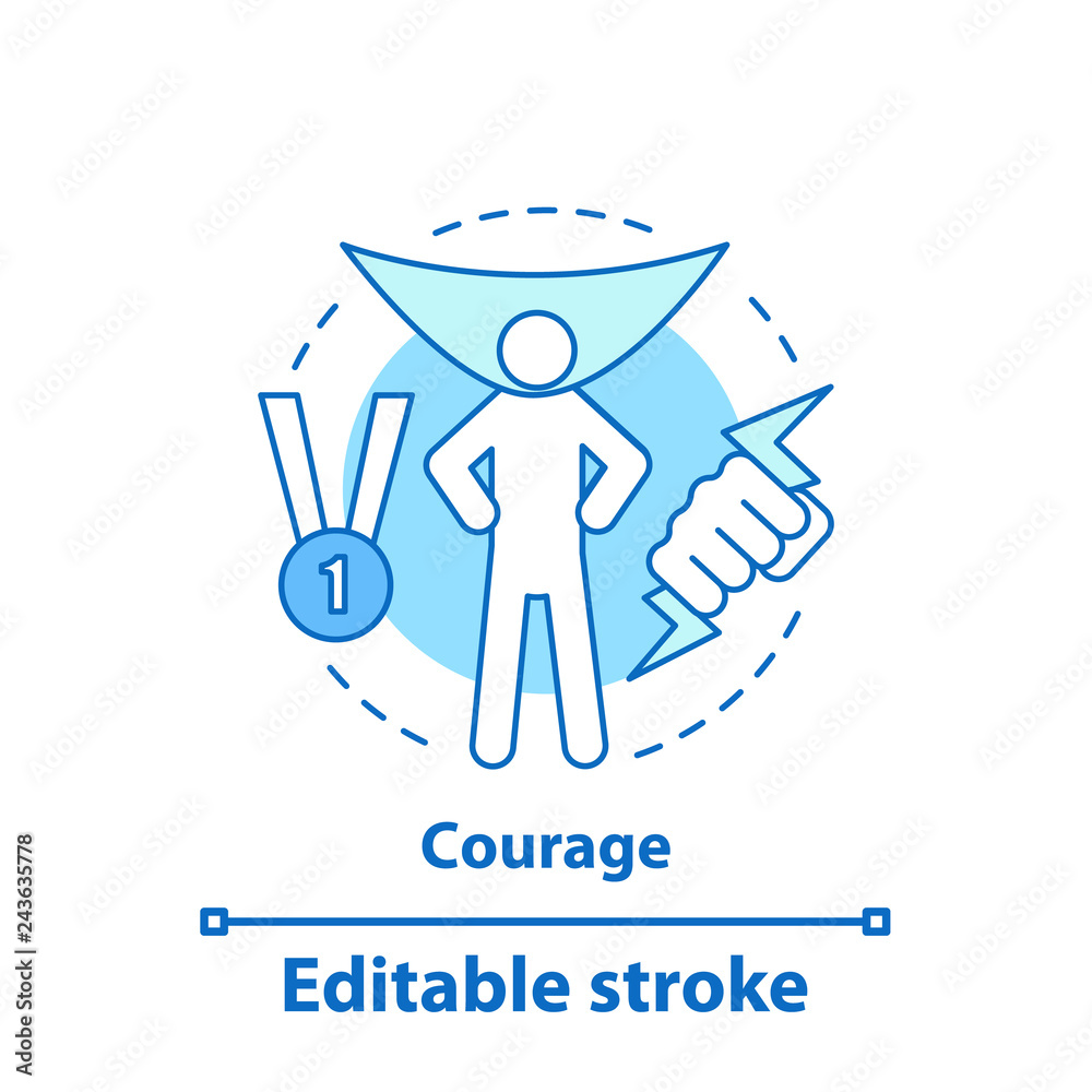 Courage concept icon