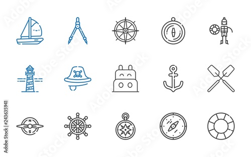 nautical icons set