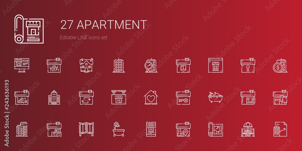 apartment icons set