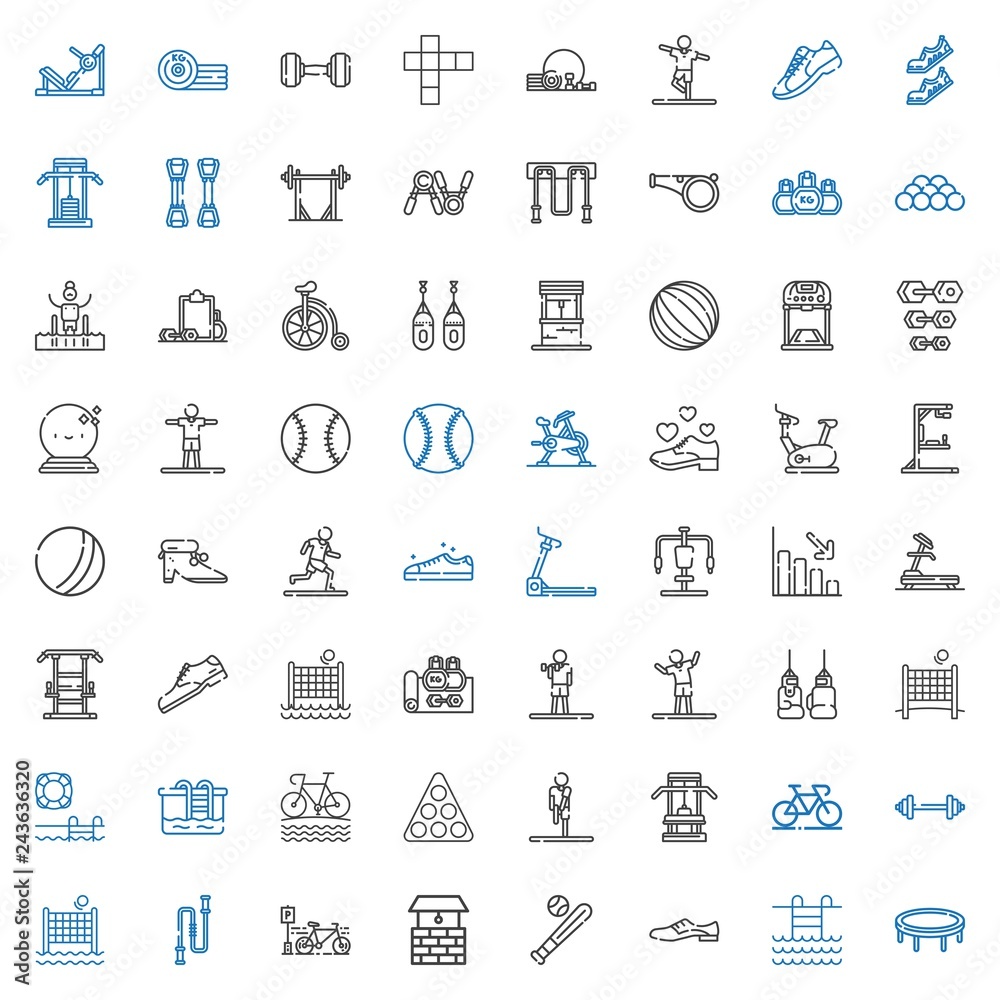 Fototapeta premium exercise icons set