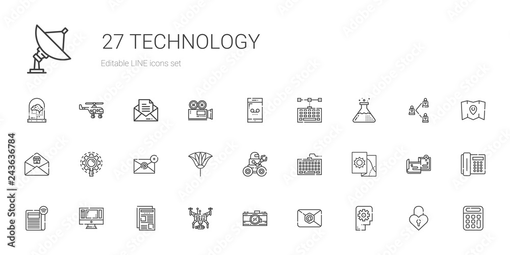 technology icons set technology icons set
