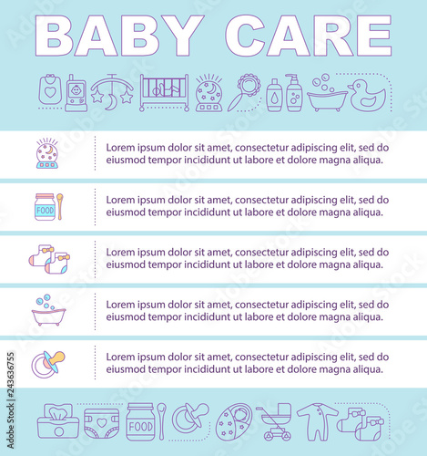Baby care mobile app screen
