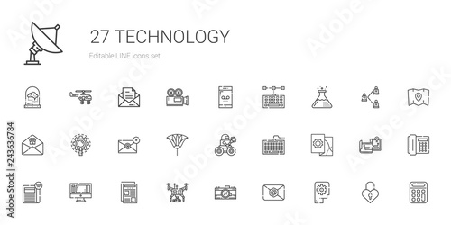 technology icons set